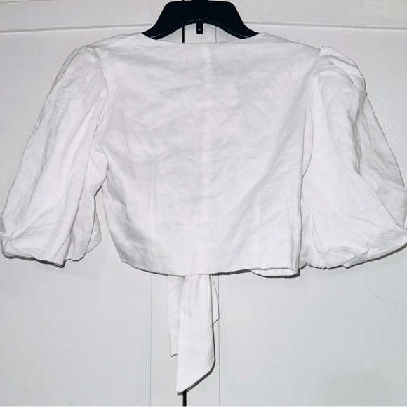 DISSH Hallie White Linen Top - Picture 6 of 7